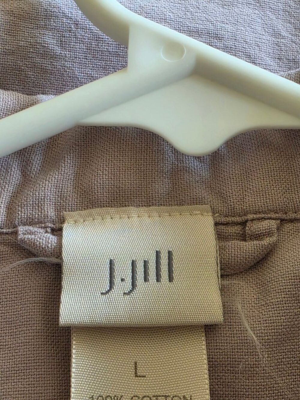 J. Jill Cottagecore Lavender Ruffle Cotton Blouse L - Picture 5 of 9
